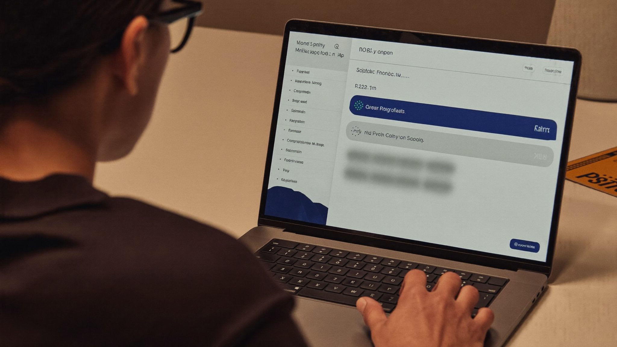 A laptop screen showing an AI assistant answer being reviewed for accuracy and sources
